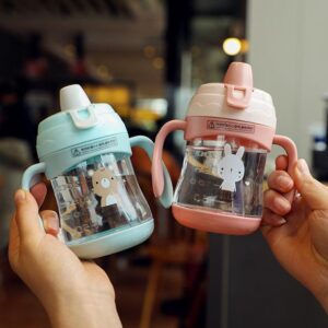 Children'S Water Cups With Straws, Drop-Proof Baby Straw Cups, Leak-Proof And Choking-Proof Drinking Cups, Baby Duckbill Cups